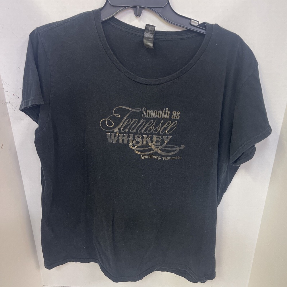 Anvil Shirt Women's XL Fitted Black Tennessee Whiskey Short Sleeve T Shirt